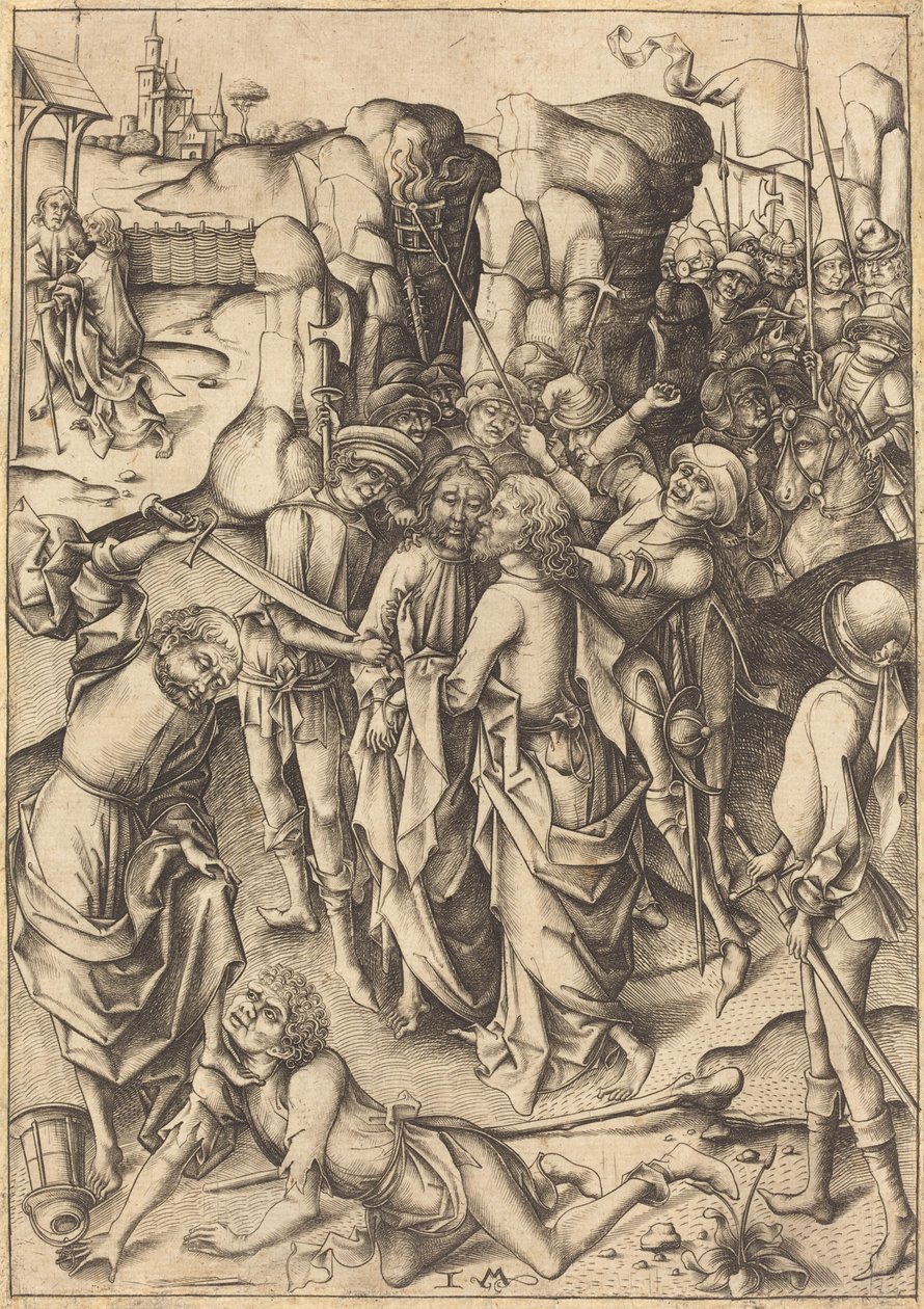 La traición, c. 1480 de Israhel van Meckenem