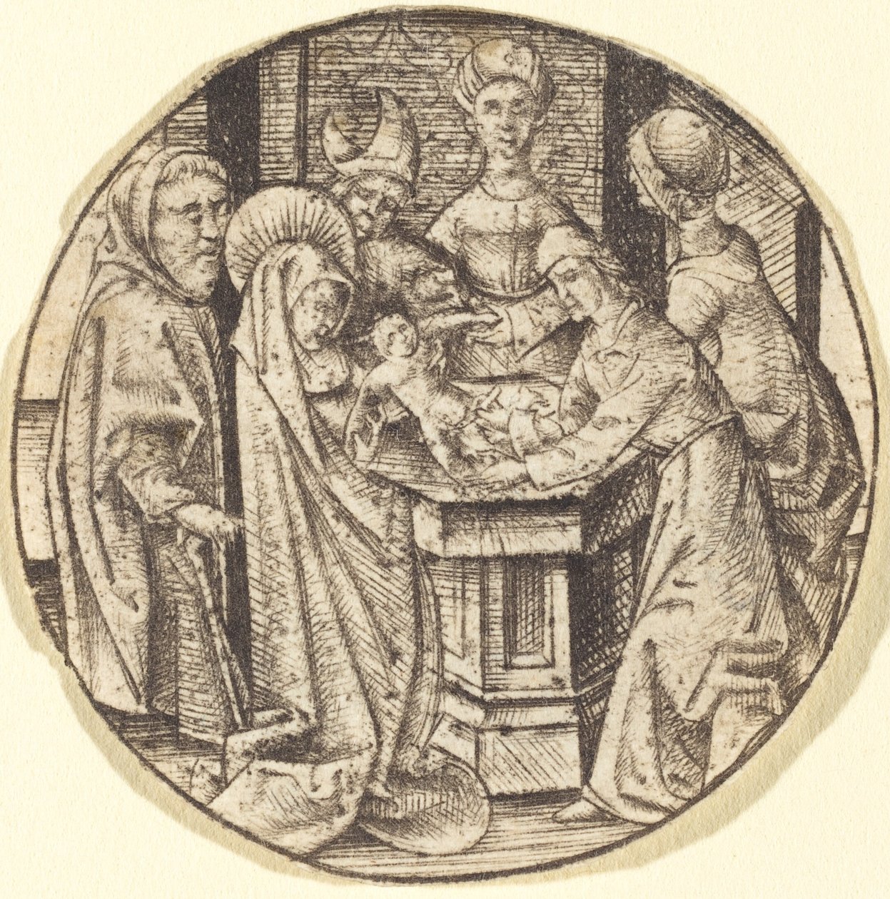 La circuncisión, c. 1470-1480 de Israhel van Meckenem