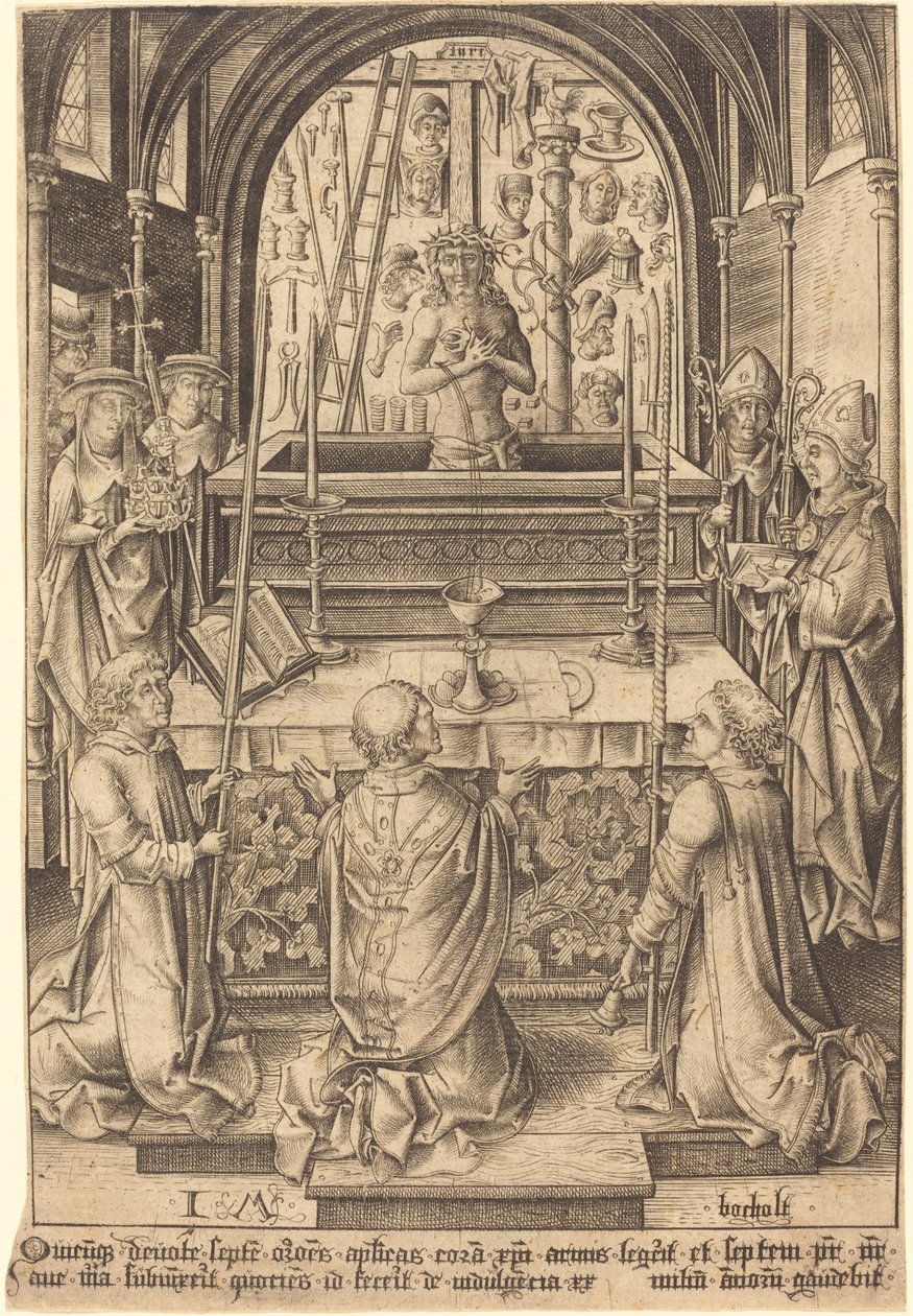 La misa de San Gregorio de Israhel van Meckenem