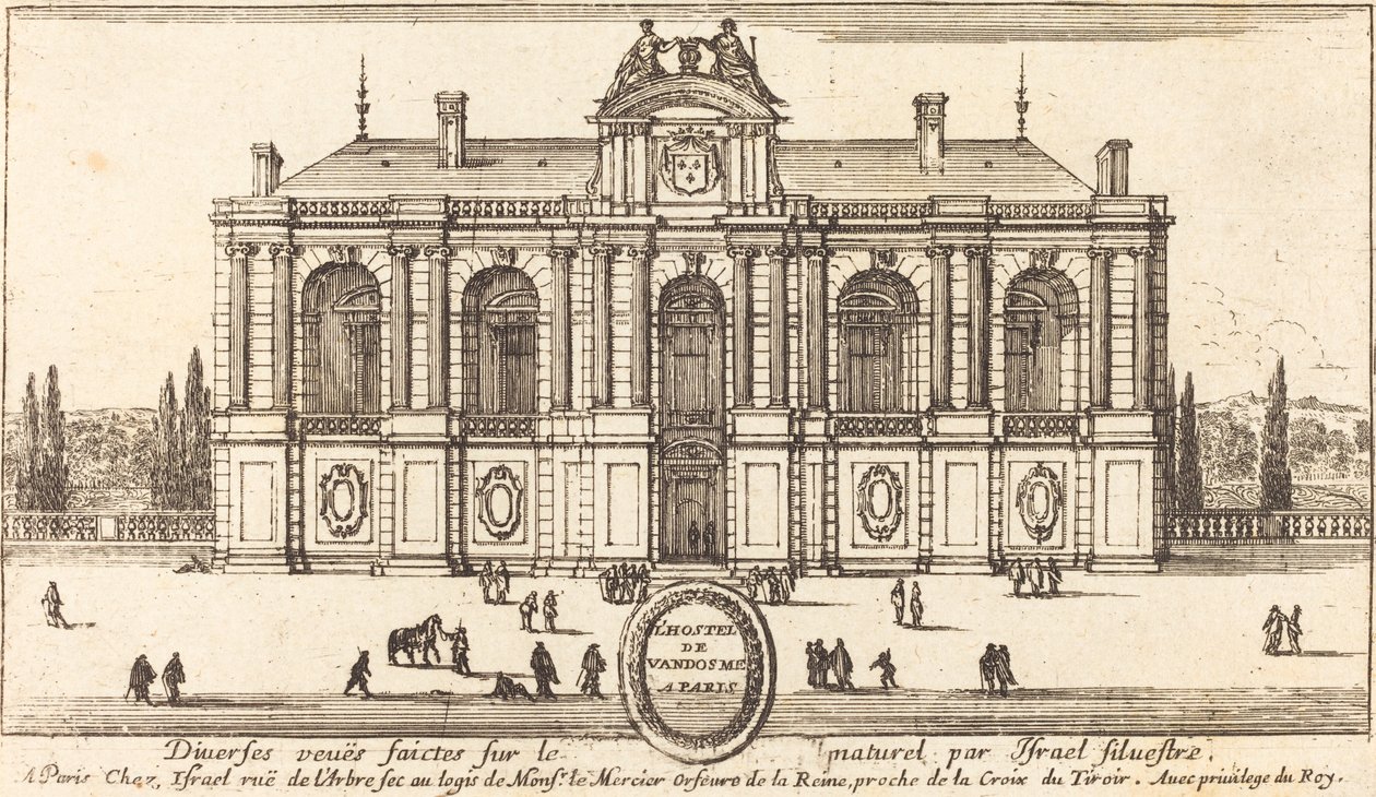 El Hotel de Vandosme en París de Israël Silvestre