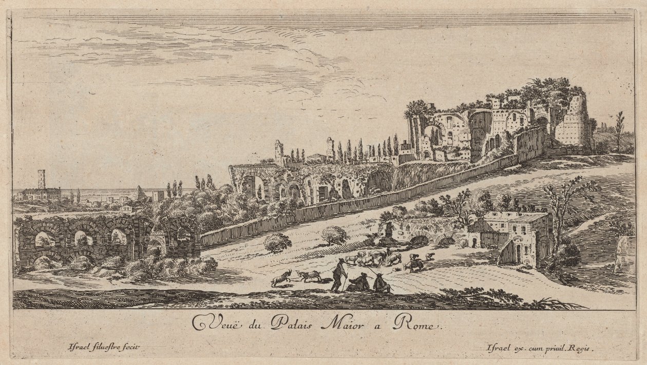 Vista del Palacio Mayor en Roma de Israël Silvestre