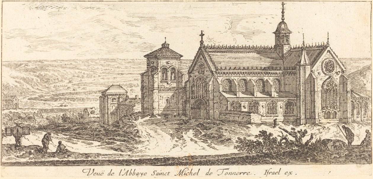 Vista de la Abadía de San Miguel de Tonnerre de Israël Silvestre