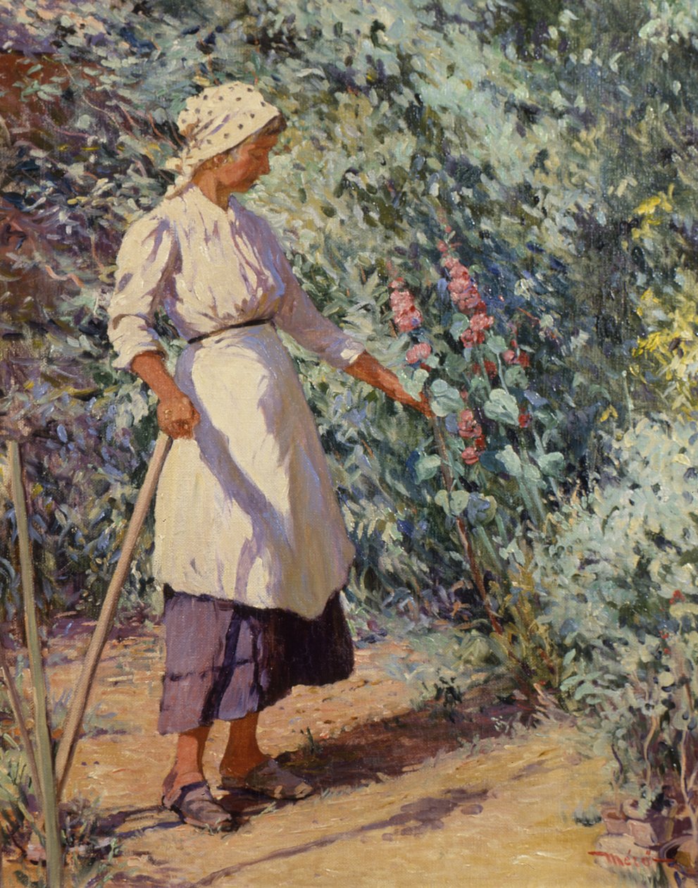 Mujer en un jardín de Istvan Mero