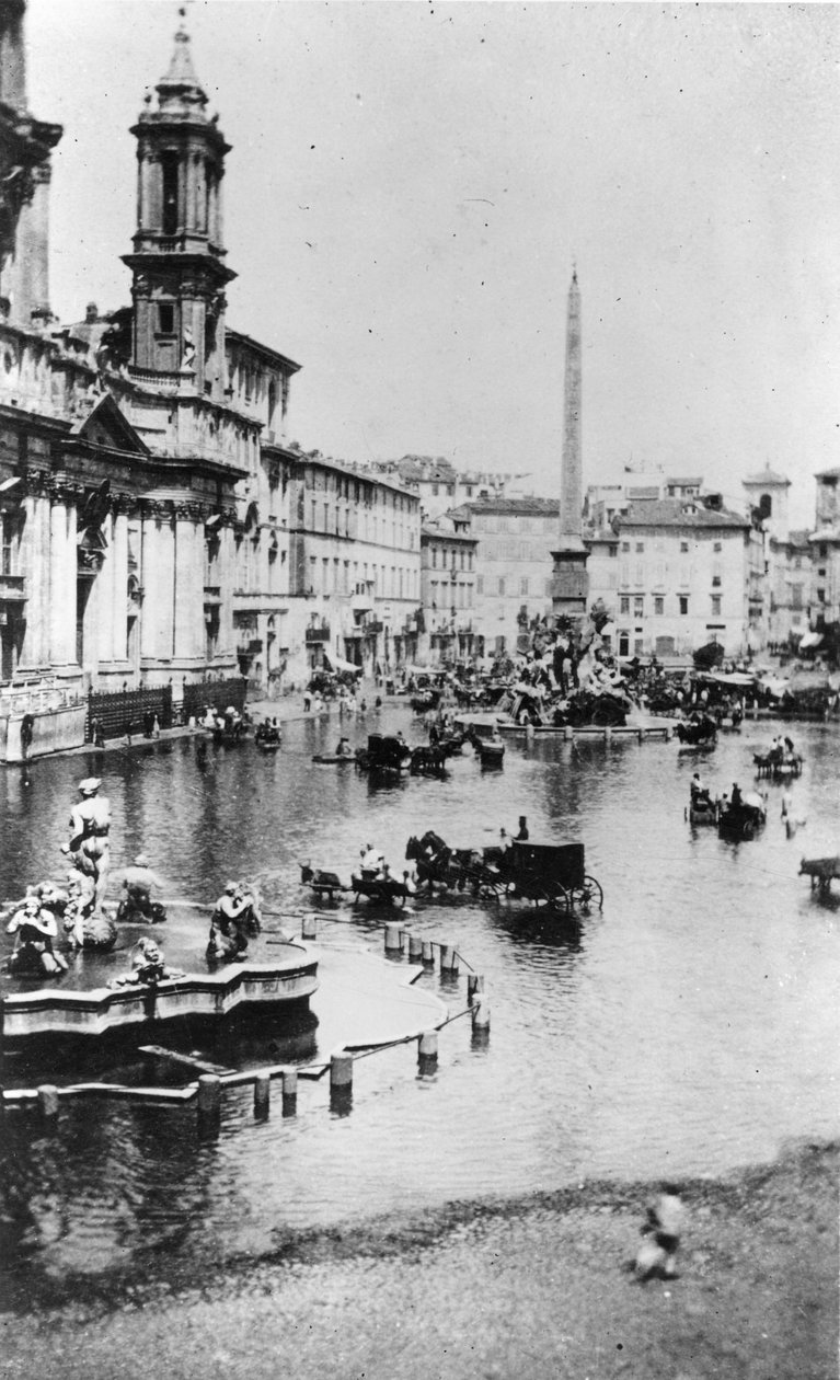 Piazza Navona, Roma, c.1865 de Italian Photographer