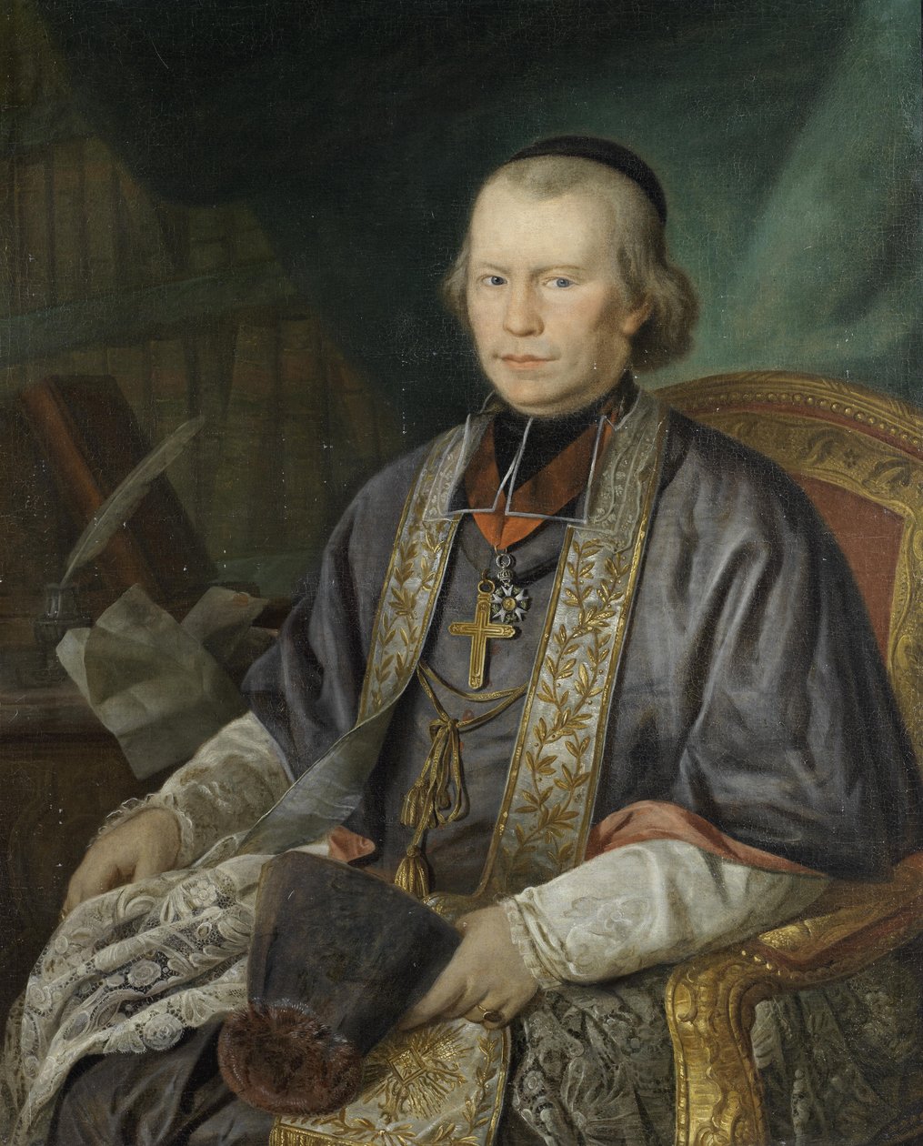 Retrato de un clérigo de Italian School