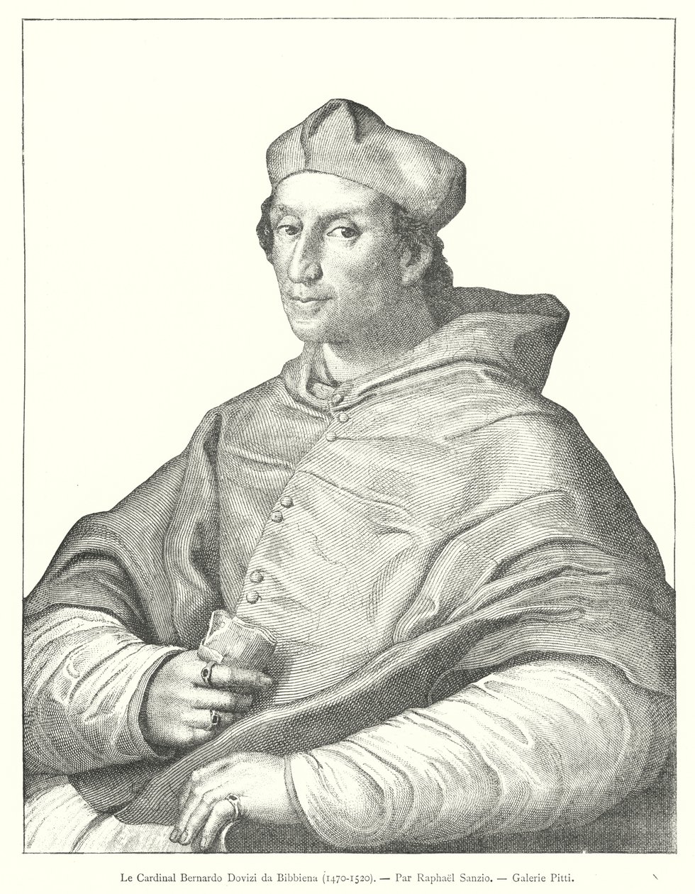 El Cardenal Bernardo Dovizi da Bibbiena, 1470-1520, por Raphael Sanzio, Galería Pitti de Italian School