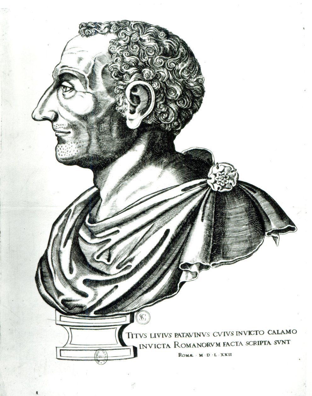 Busto retrato de Tito Livio conocido como Livio (59 a.C.-17 d.C.), 1622 de Italian School