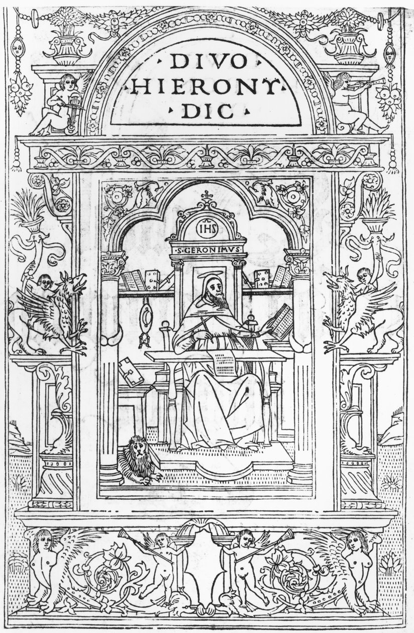 San Jerónimo en su estudio de Italian School
