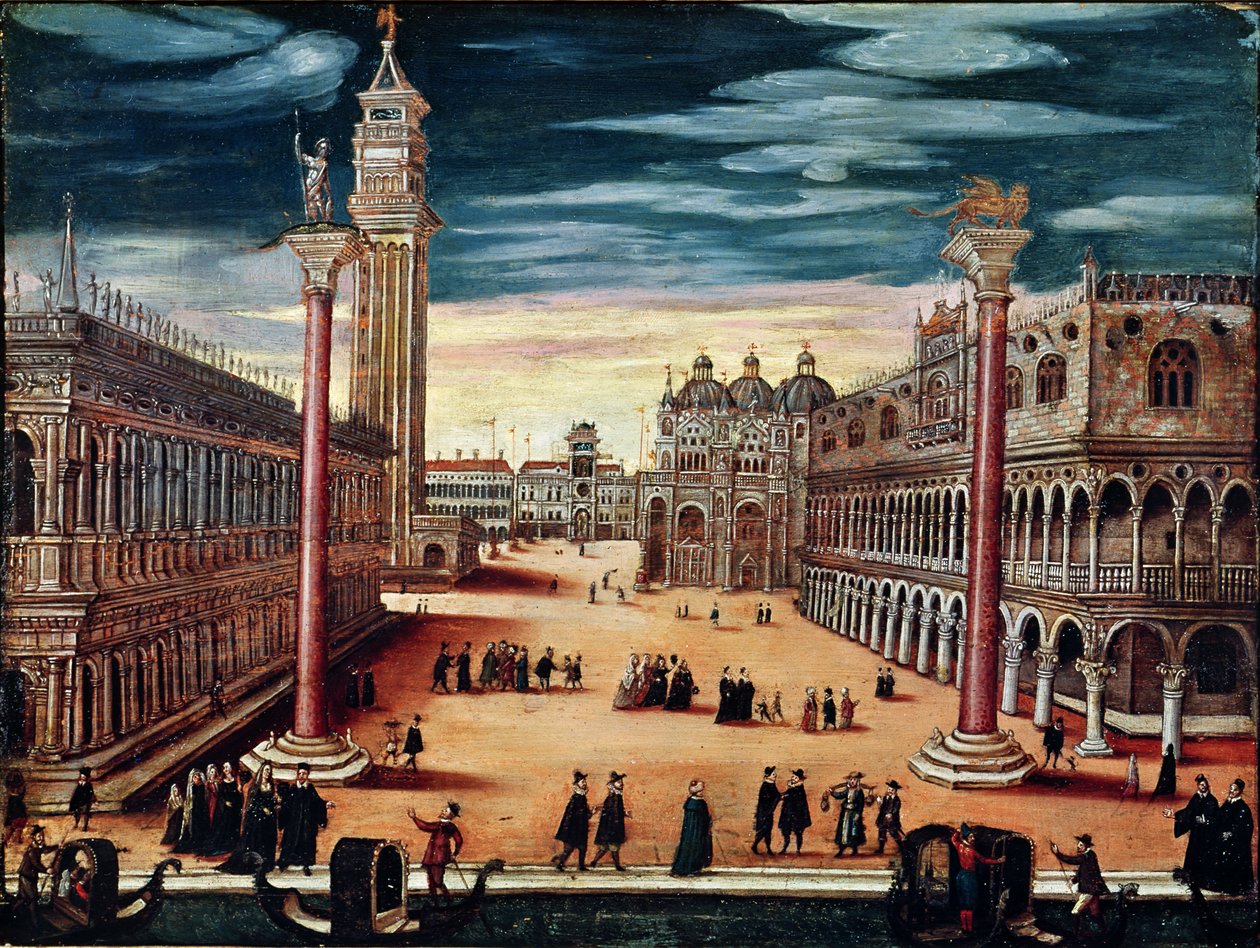 La Piazzetta de San Marco, Venecia de Italian School