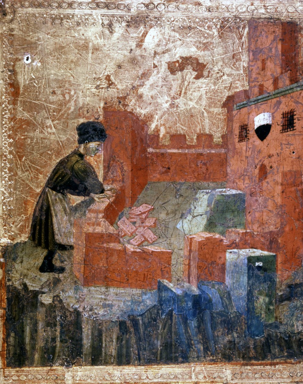 Un albañil en el siglo XIV. de Italian School