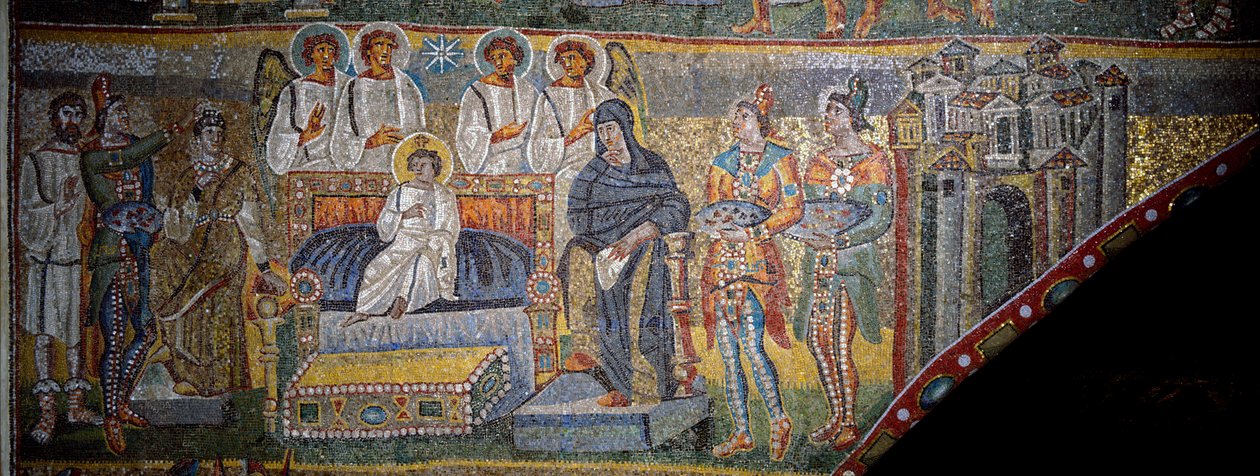 Adoración de los Magos (mosaico) de Italian School