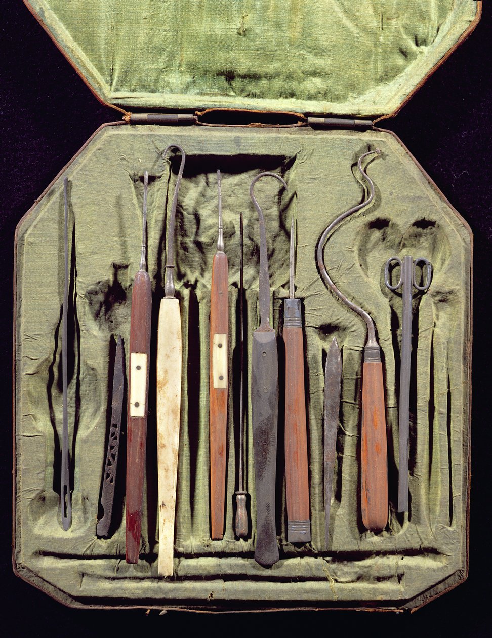 Caja de instrumentos oftálmicos de Italian School