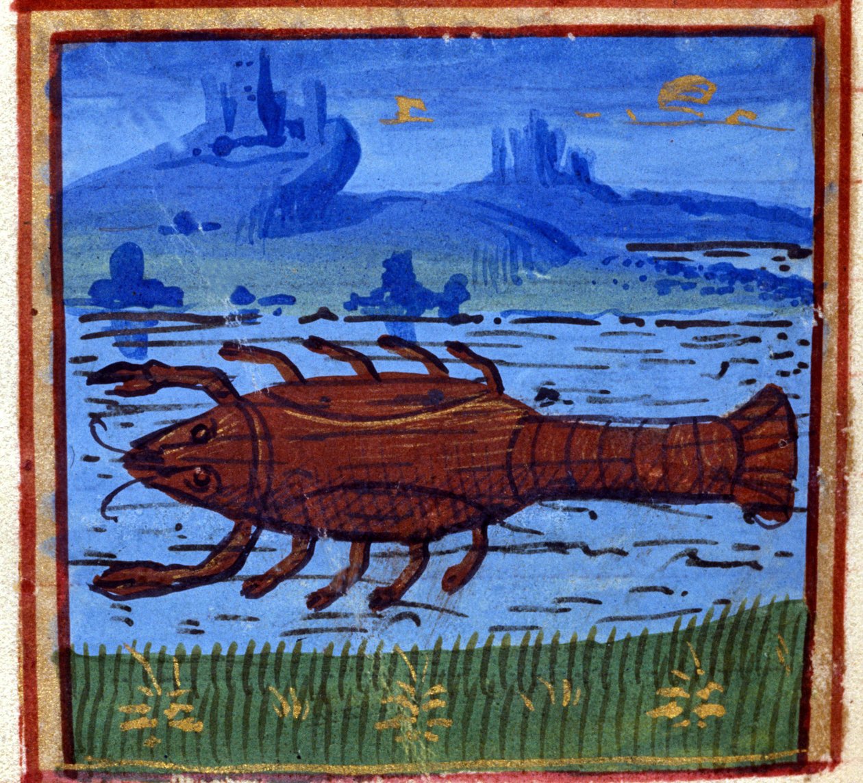 Signo de Cáncer. Horóscopo italiano; mediados del siglo XV. de Italian School