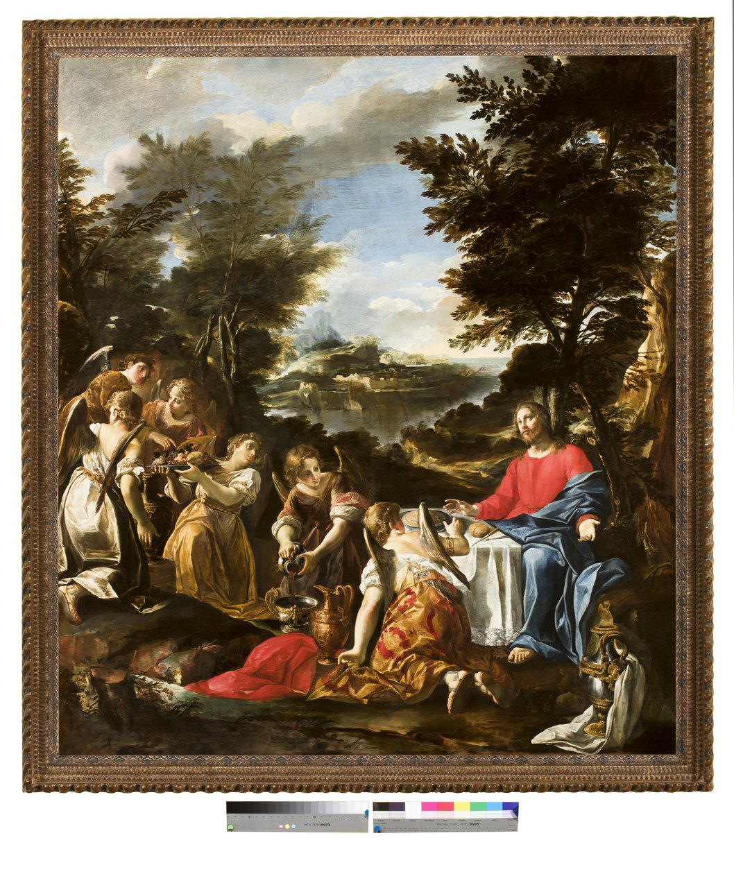 Cristo servido por ángeles, c.1650-1700 de Italian School