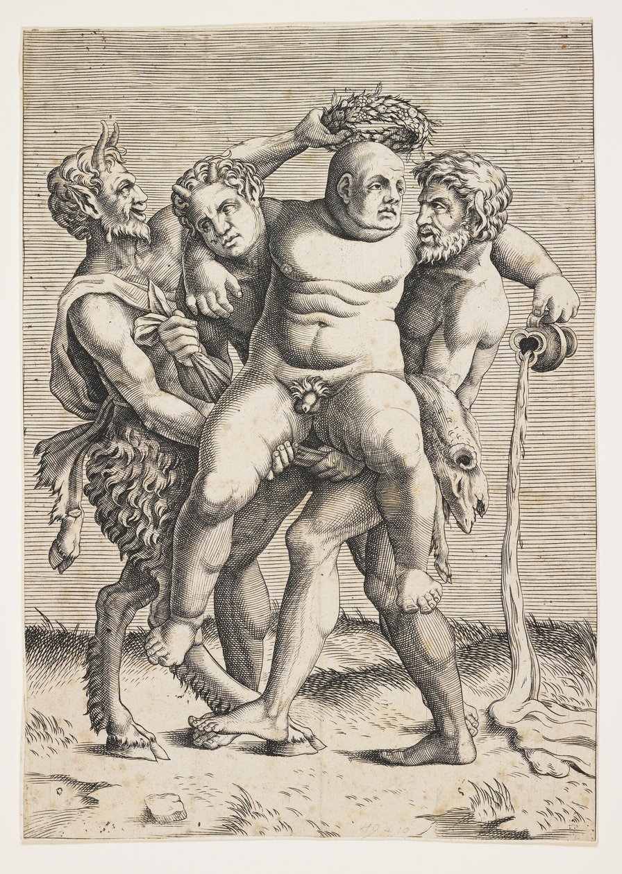 Silenus borracho de Italian School