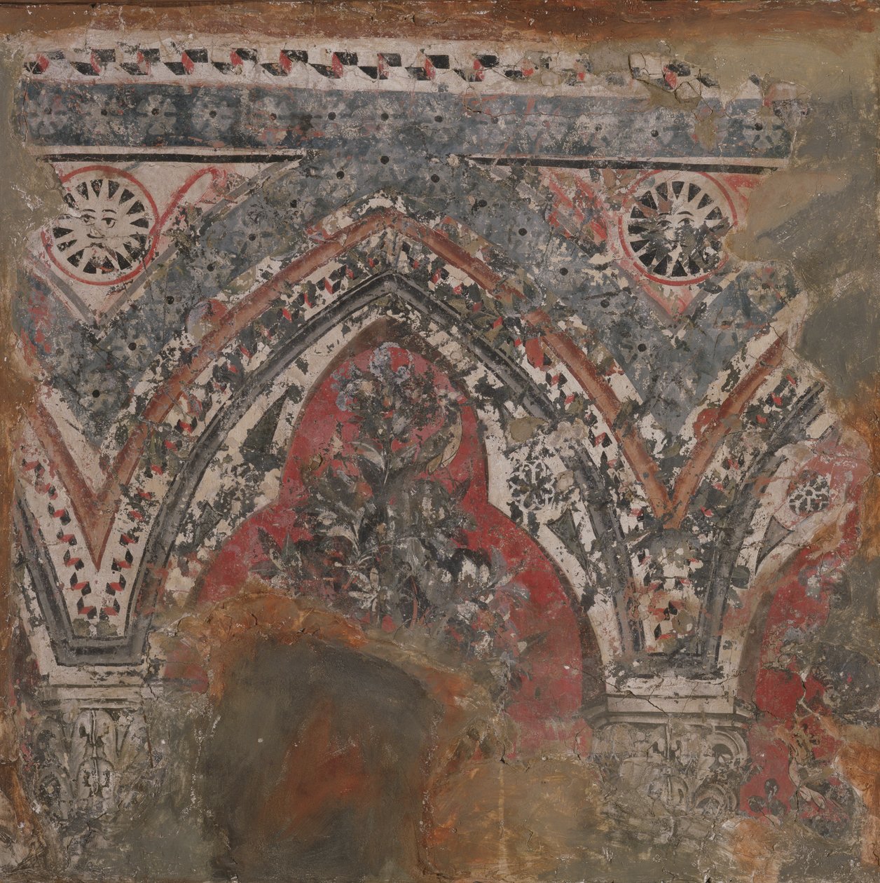 Fragmento de un mural de Italian School