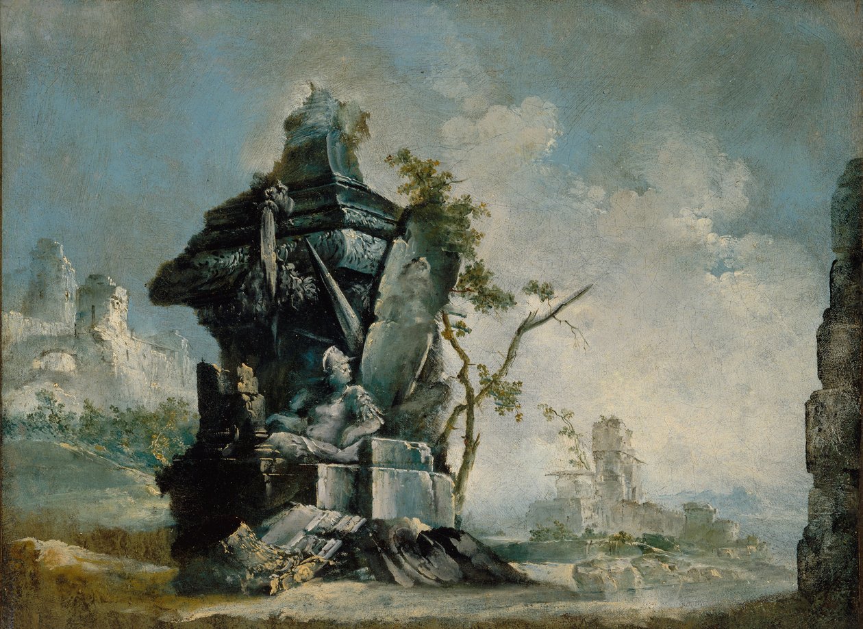 Paisaje (Capriccio) c.1780 de Italian School
