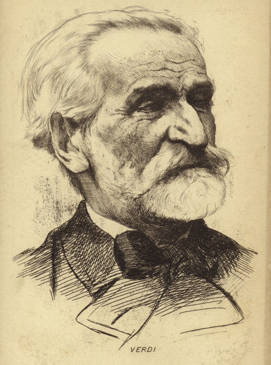 Retrato de Giuseppe Verdi de Italian School