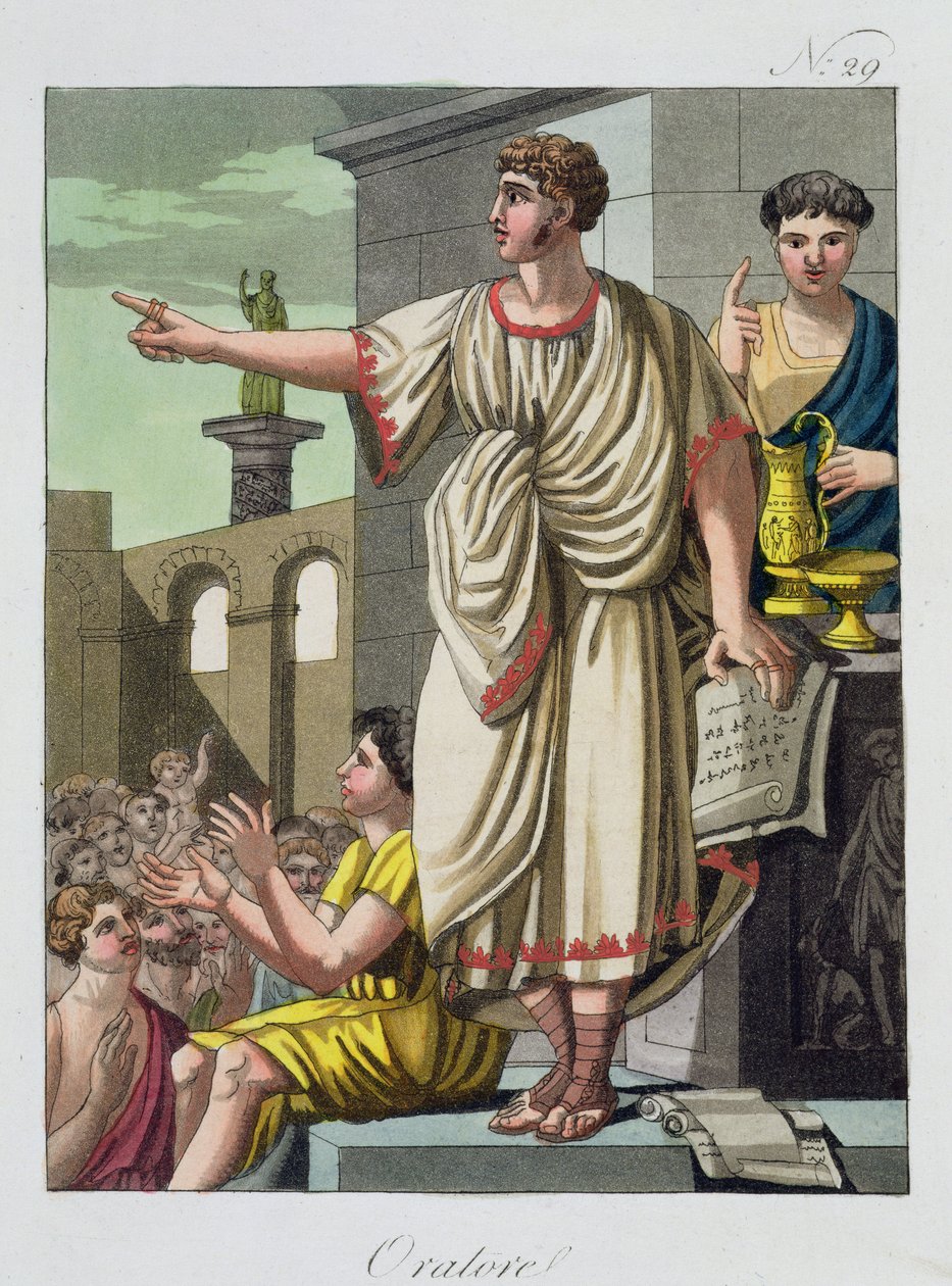 Orador romano, de LAntica Roma, 1825 de Italian School