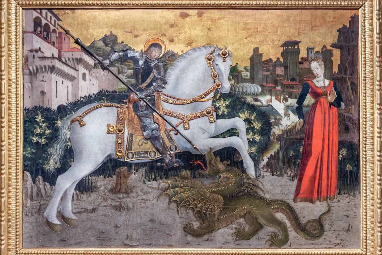 San Jorge y el Dragón" de Italian School