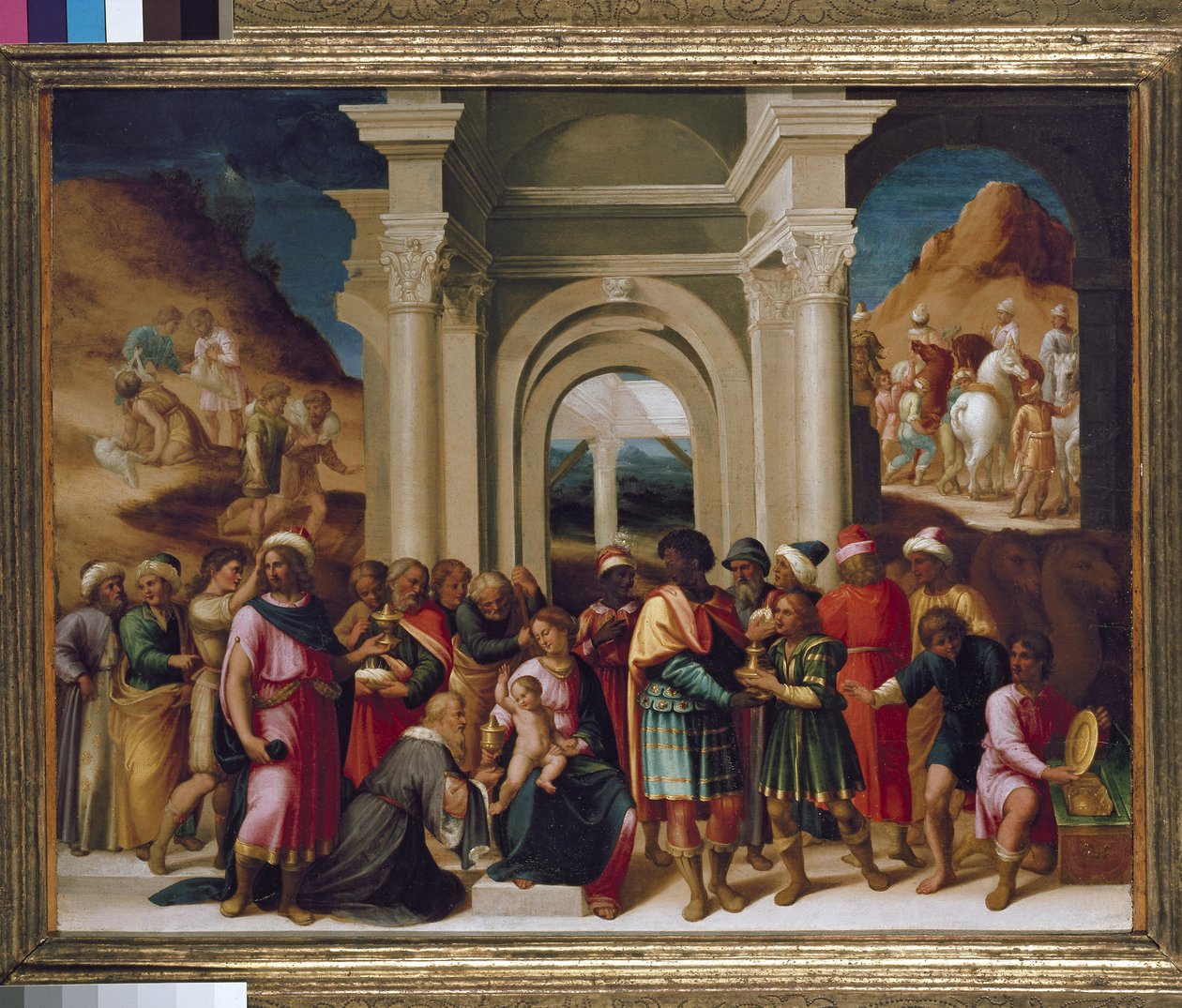 La adoración de los magos de Italian School