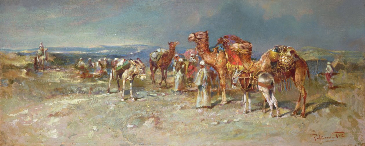 La caravana árabe de Italian School