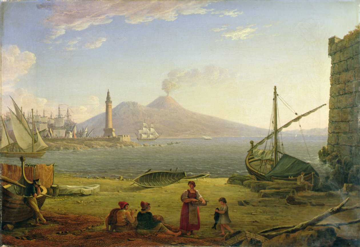 La Bahía de Nápoles (óleo sobre lienzo) de Italian School