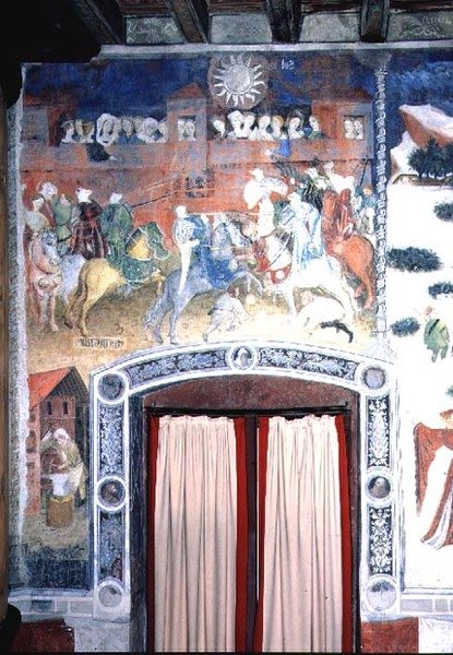 El mes de febrero, c.1400 (fresco) de Italian School