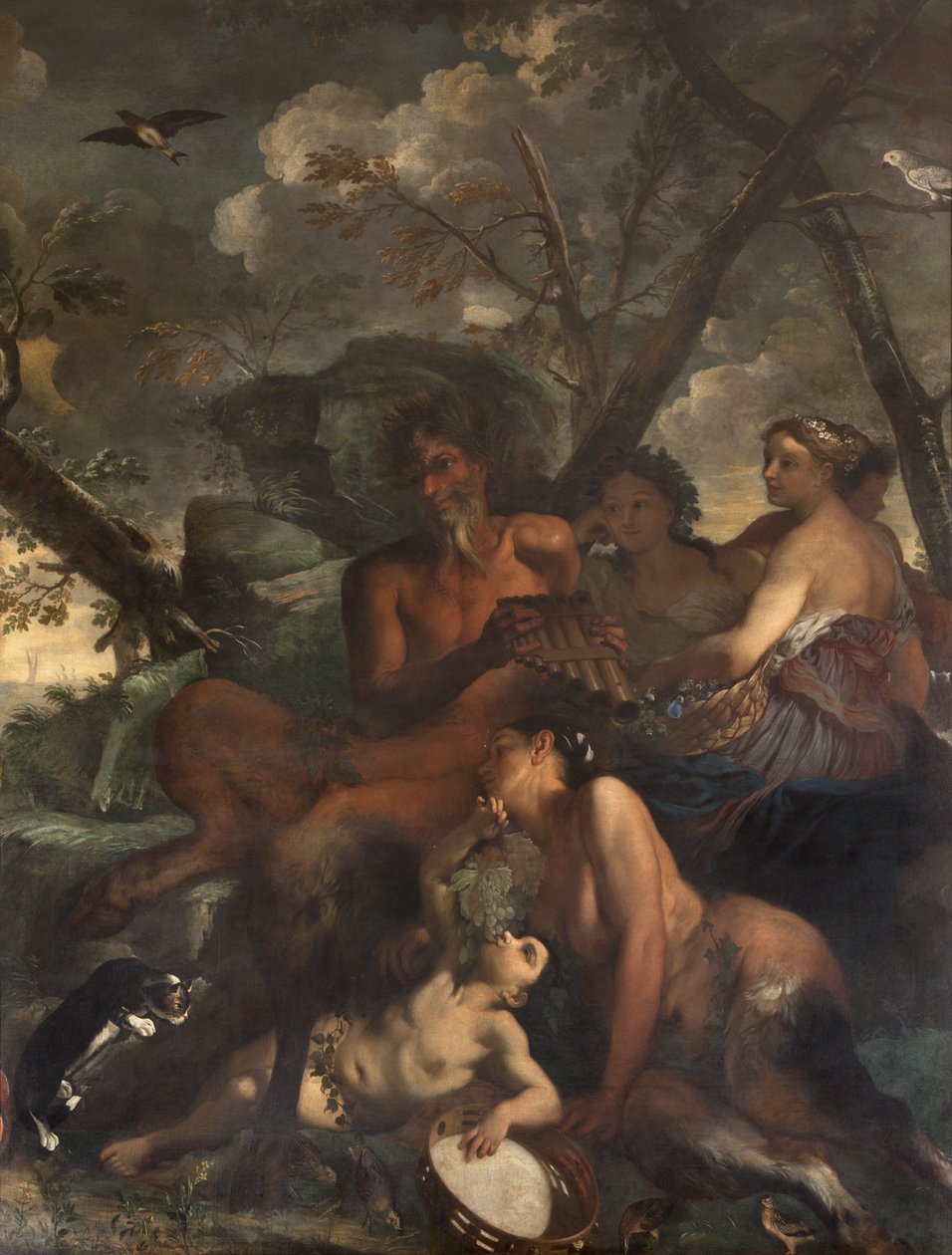 La Alimentación de Baco, Mito de Orfeo de Italian School