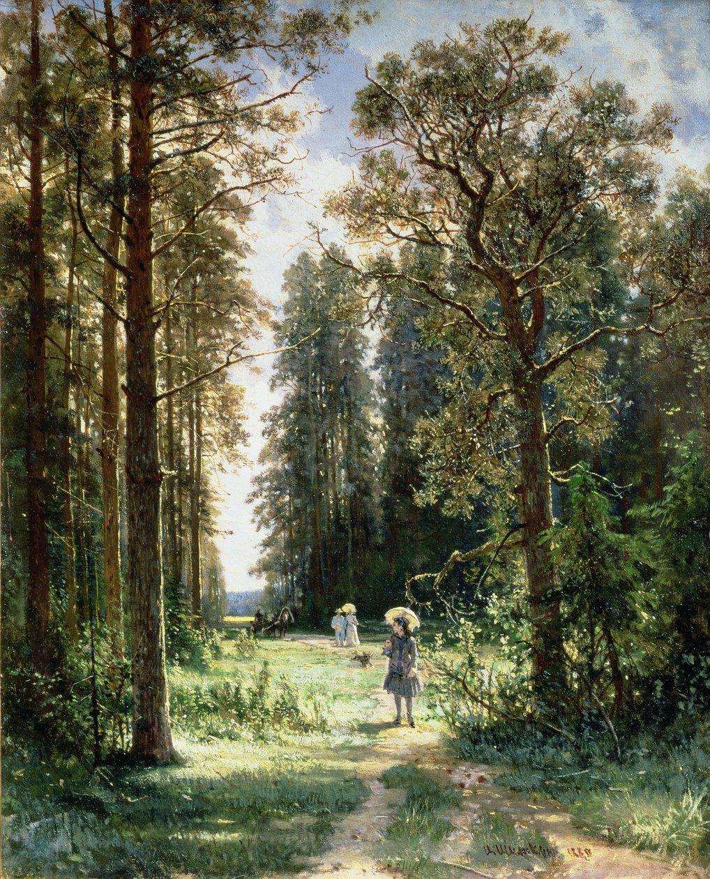 El camino a través del bosque, 1880 de Ivan Ivanovich Shishkin