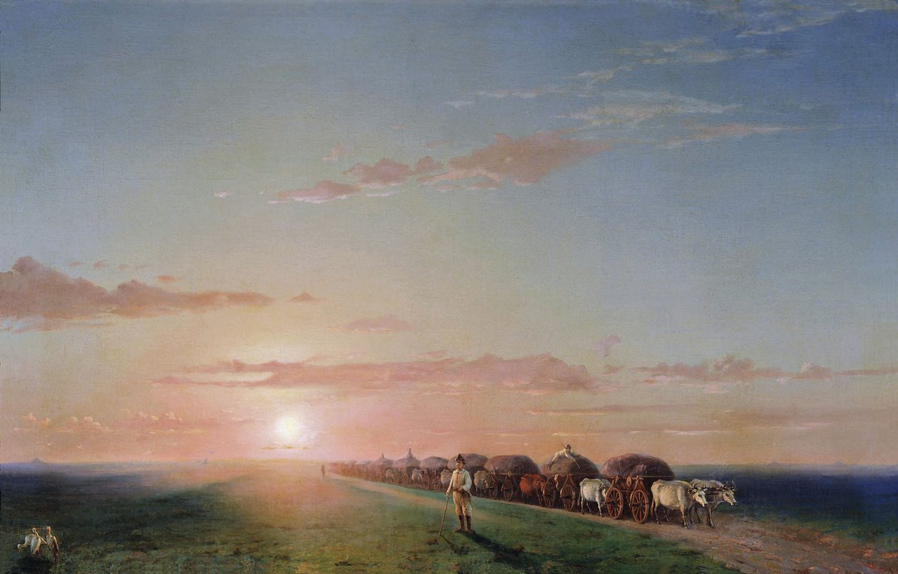 Una caravana en el desierto de Ivan Aivazovsky