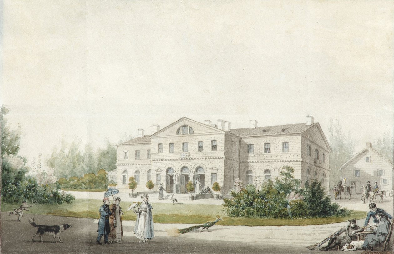La casa solariega Priyutino, 1830 de Ivan Alexeyevich Ivanov