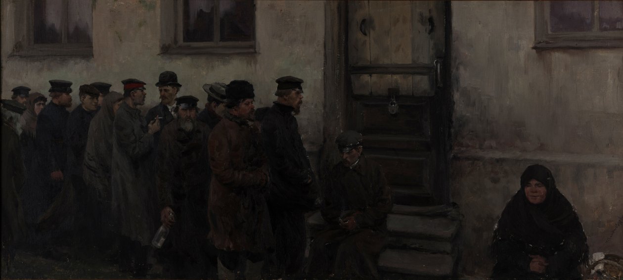Frente a una Taberna de Ivan Alexeyevich Vladimirov