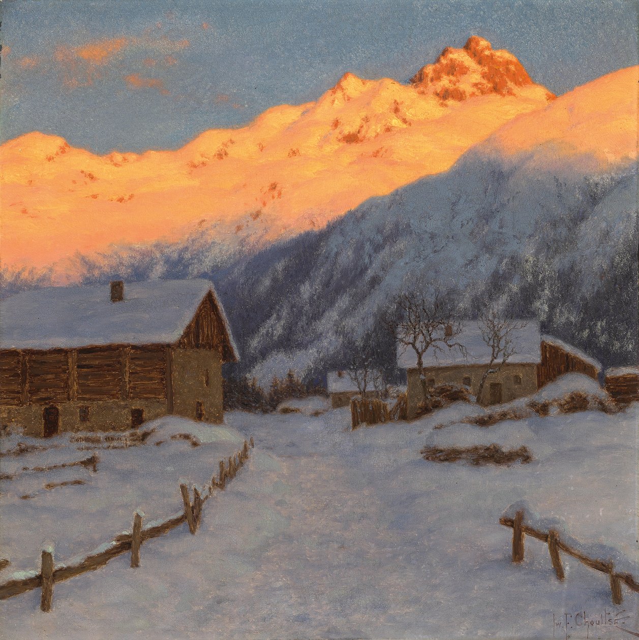 Tarde en la montaña, Alta Saboya de Ivan Fedorovich Choultse