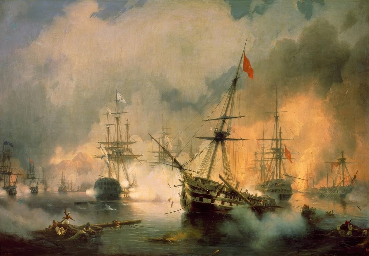 La batalla de Navarino de Ivan Konstantinovich Aivazovsky