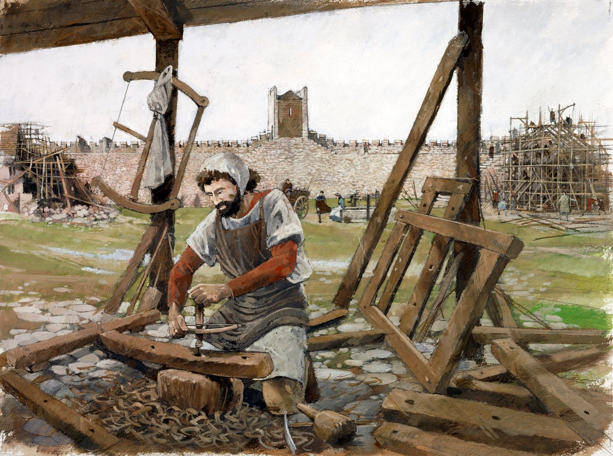 Carpintero, Castillo de Scarborough, siglo XII, c1990-2010 de Ivan Lapper