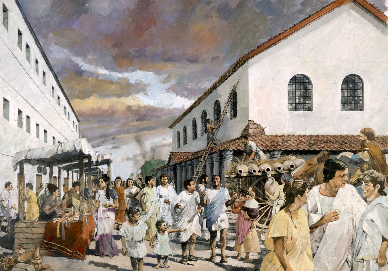 Escena de calle romana, siglo II, 1990-2010 de Ivan Lapper