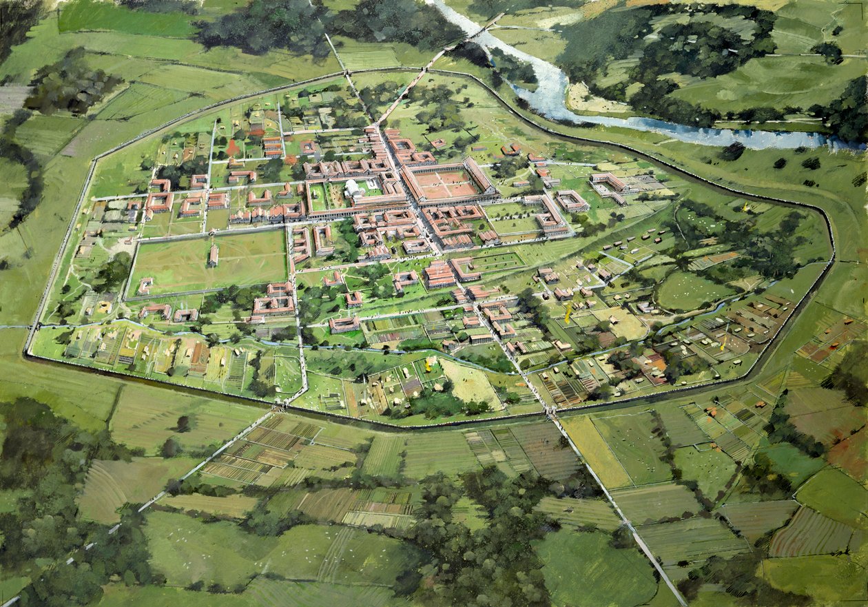 Ciudad romana de Wroxeter, siglo III, c1990-2010 de Ivan Lapper