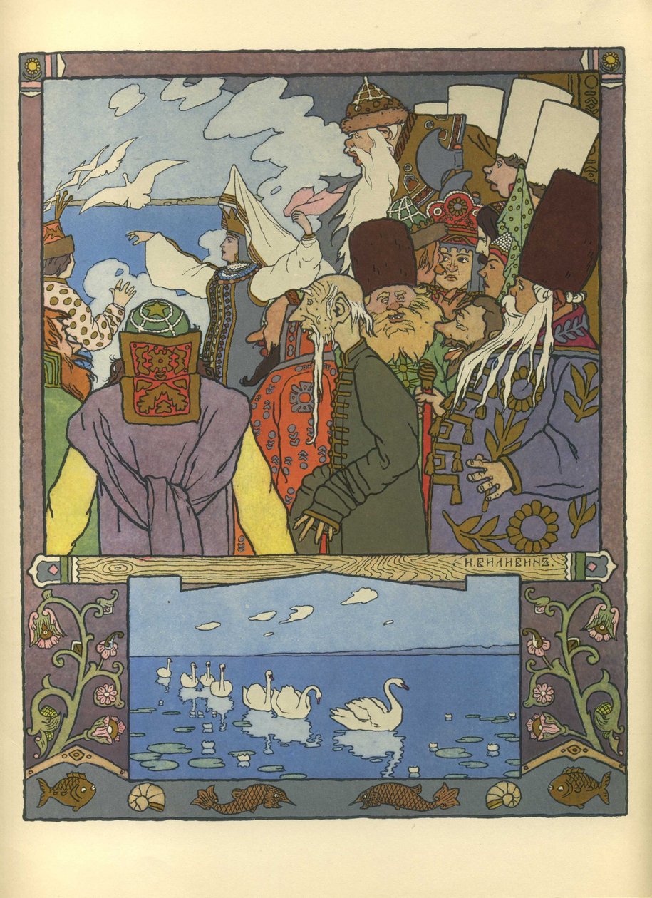 Iván Tsarevich y la princesa rana de Ivan Yakovlevich Bilibin