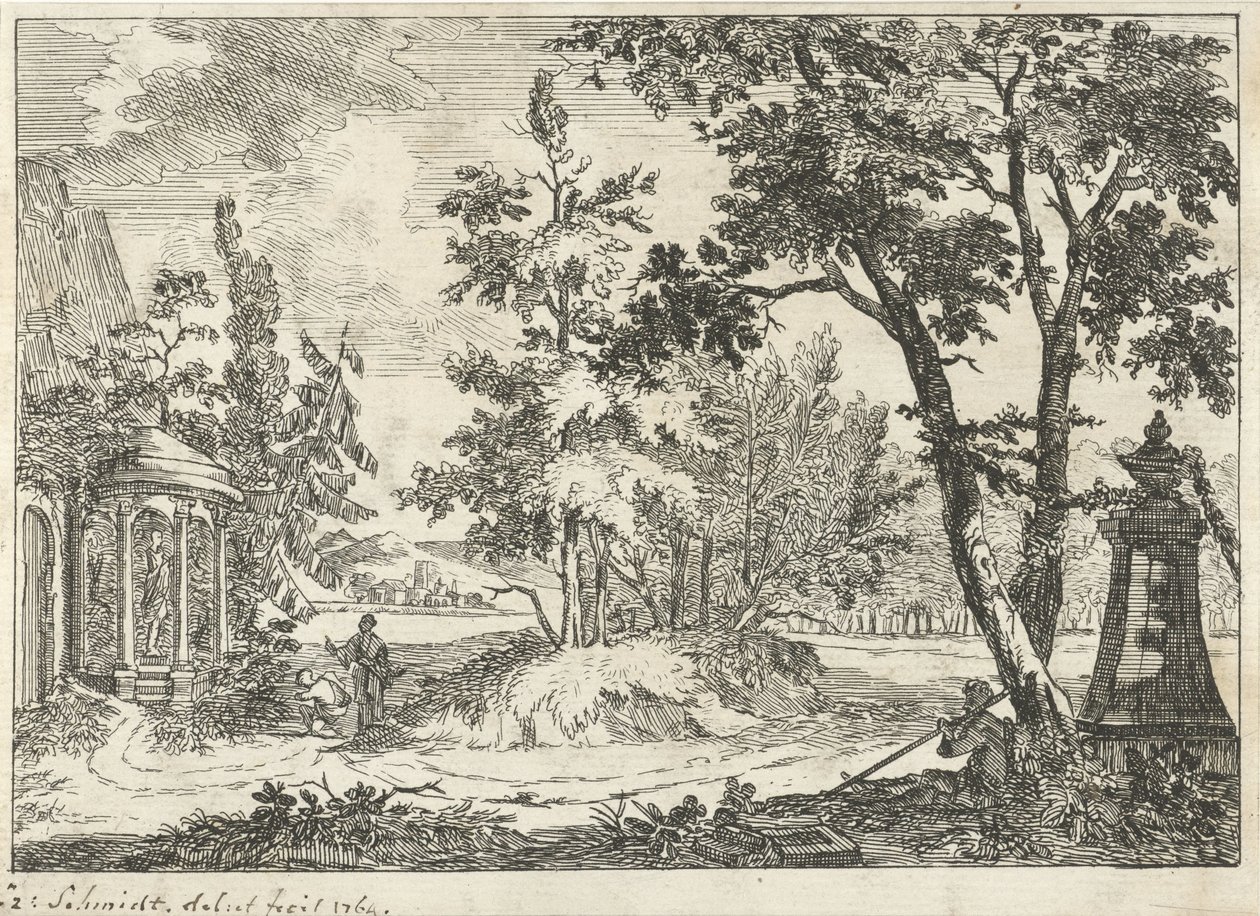 paisaje arcádico de Izaak Schmidt