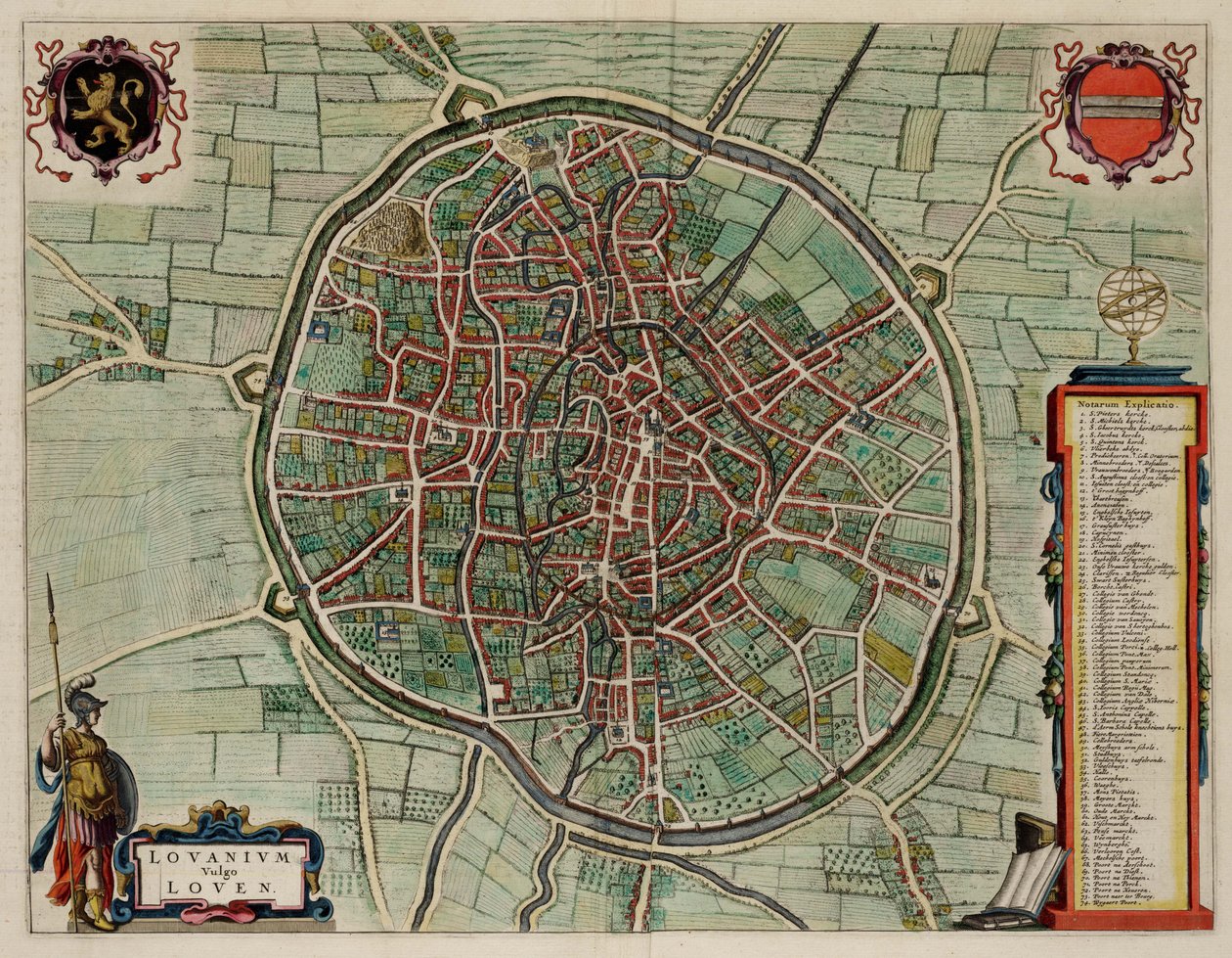Lovaina, Bélgica; Atlas Van Loon de J. Blaeu