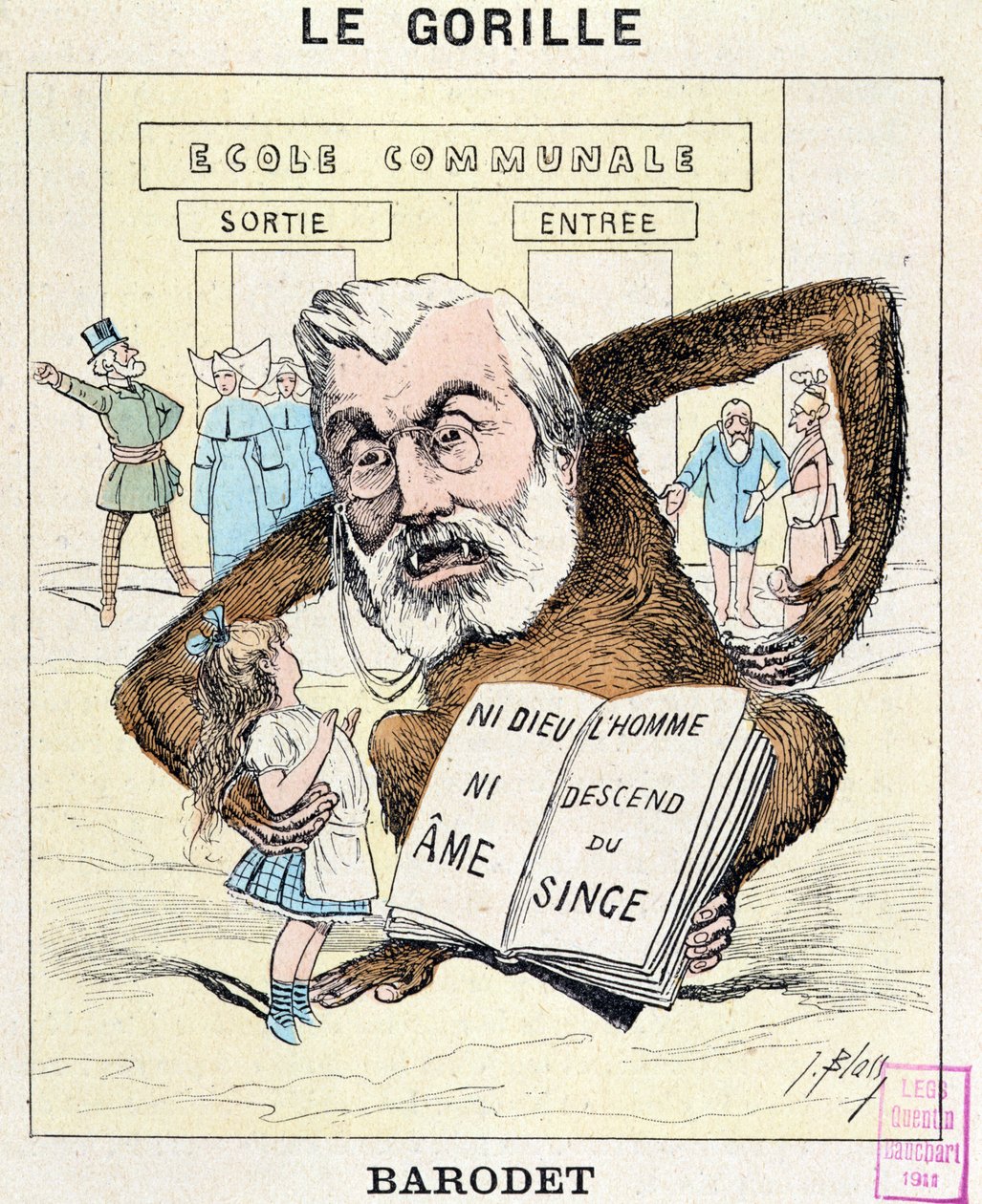 Caricatura de Désiré Barodet (1823-1906) c.1880 de J. Blass