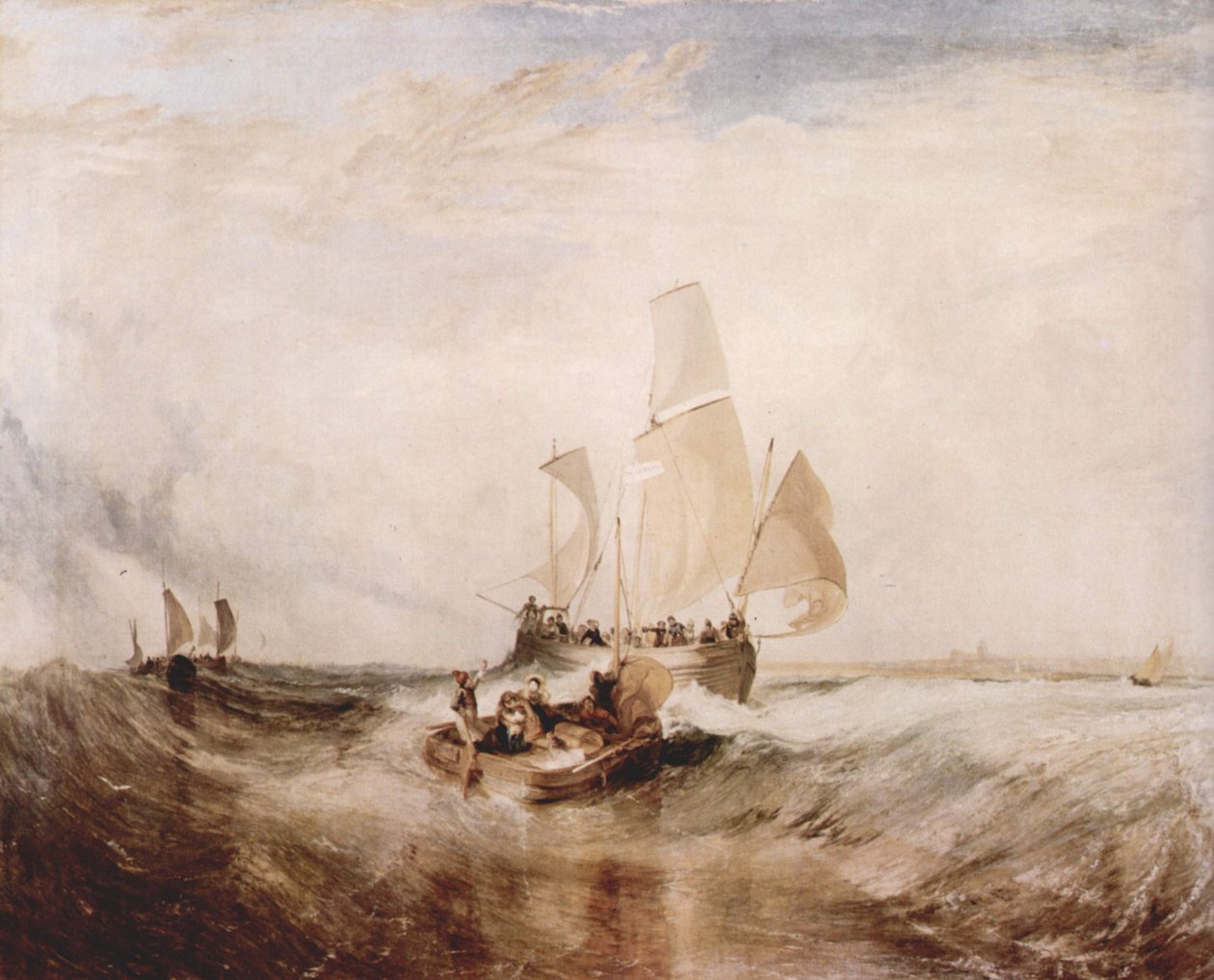 Jetzt für den Maler, Passagiere gehen an Bord de Joseph Mallord William Turner