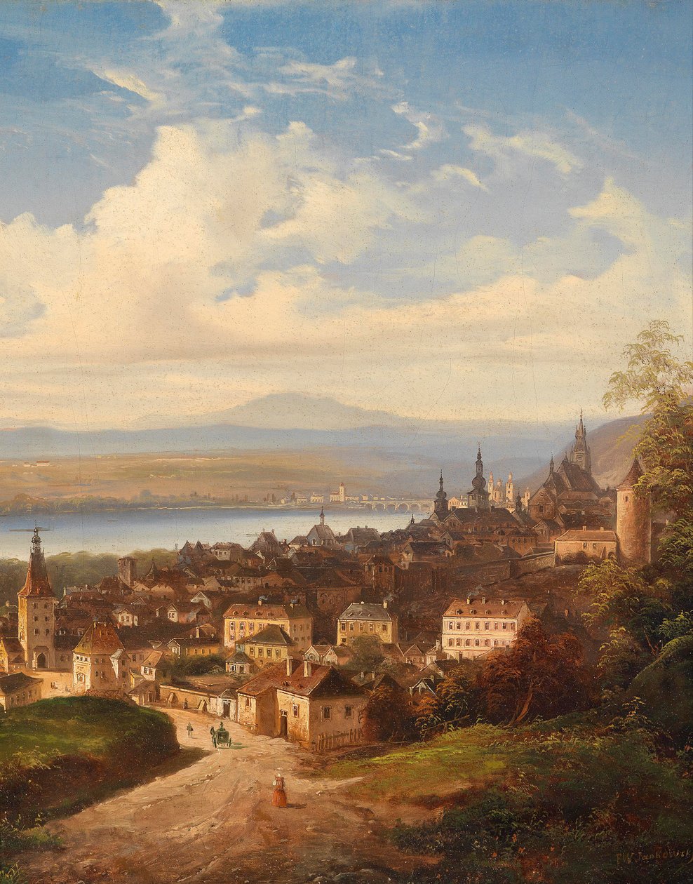 Vista de Krems/Donau de J. Wilhelm Jankowsky