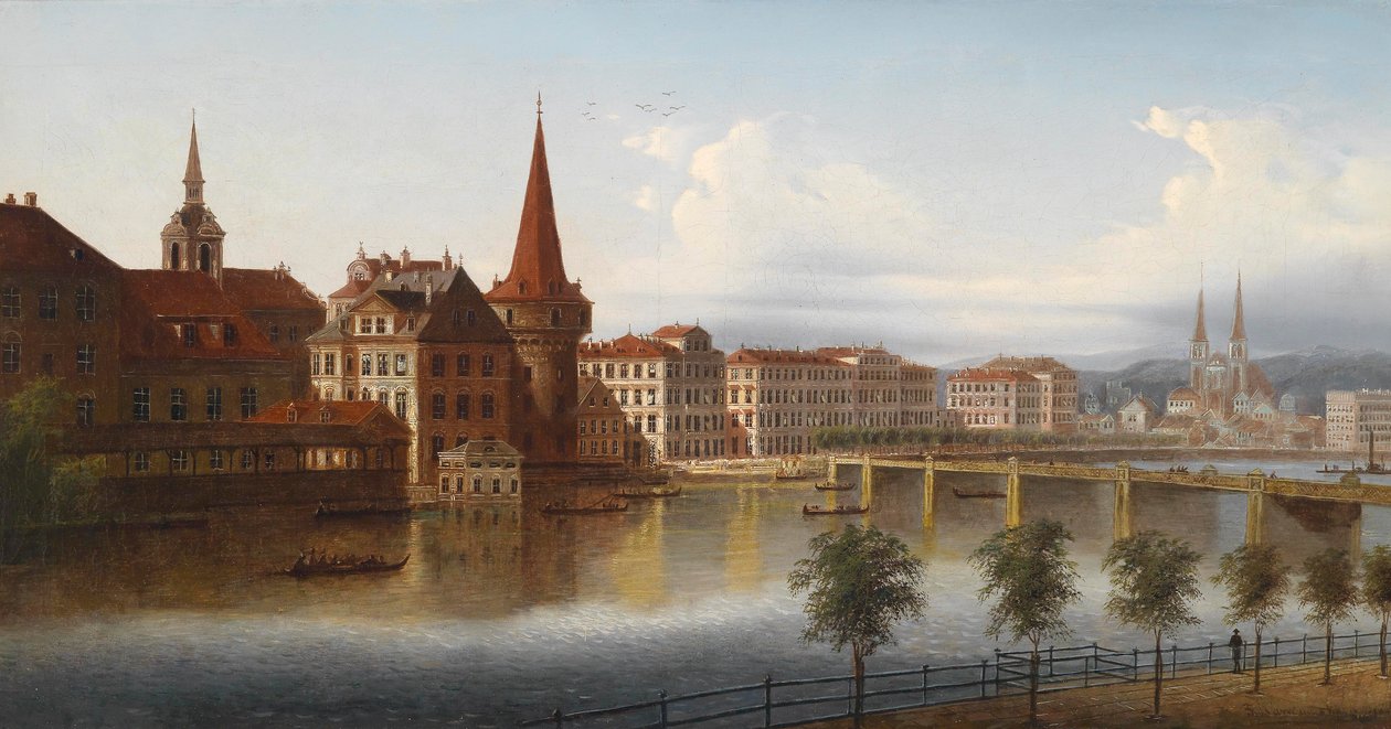 Vista de Lucerna, Suiza de J. Wilhelm Jankowsky