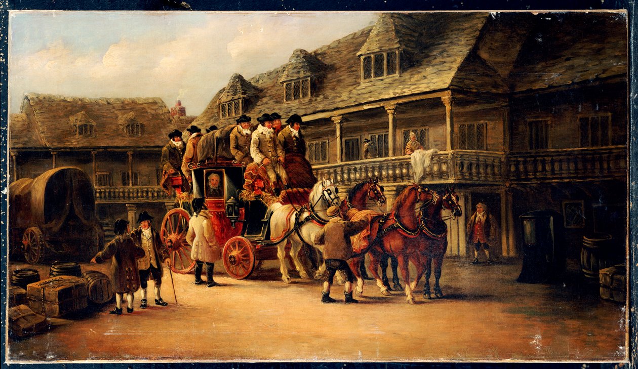 Embarcando en el coche hacia Londres, 1879 de J.C. Maggs