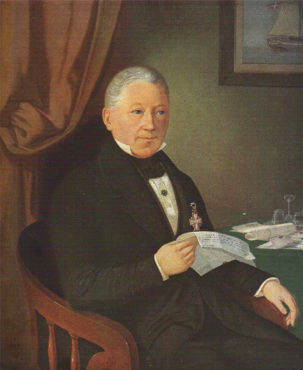Retrato de Jacob Holm (1770-1845) de J.F. Møller