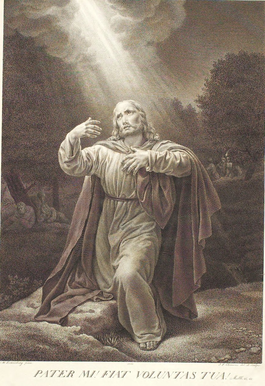 Cristo en el Huerto de Getsemaní de J.F. Clemens