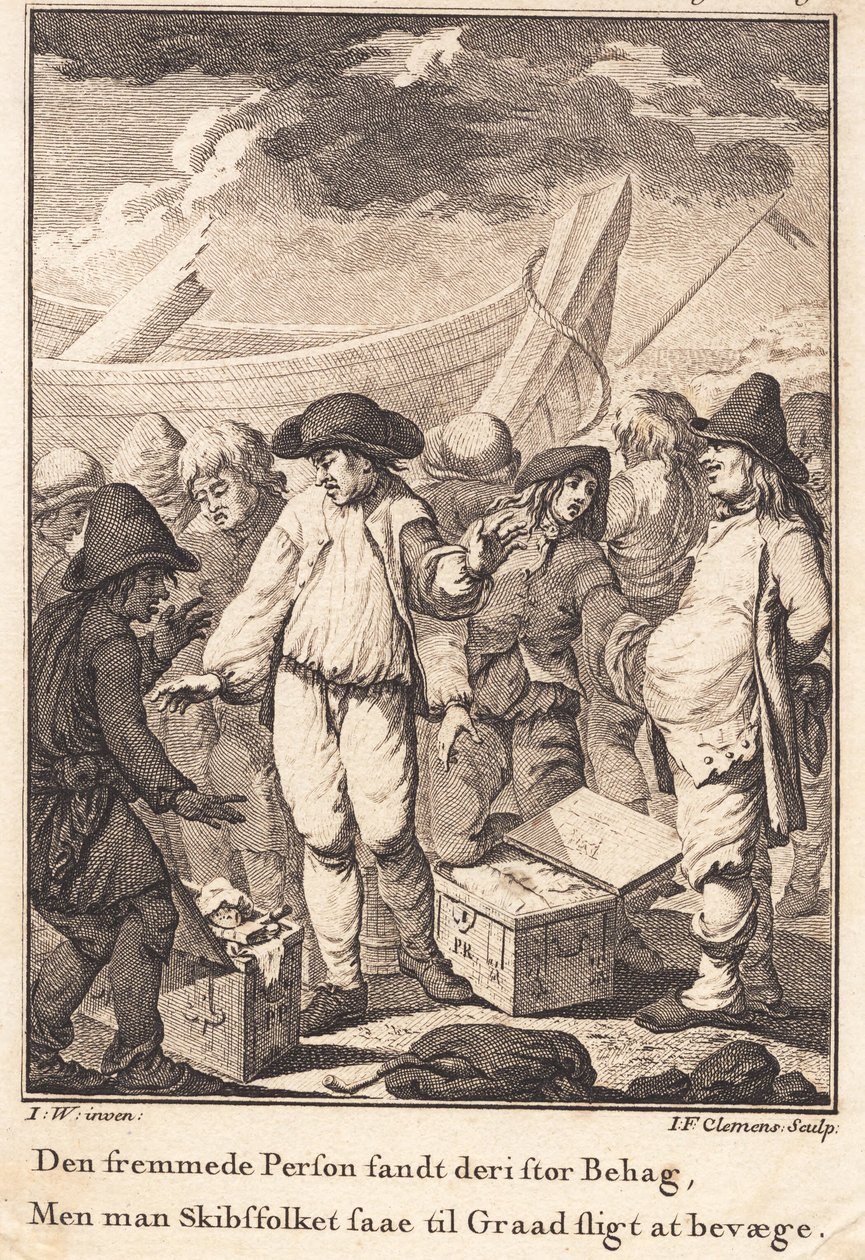 Peder Paars después del naufragio en Anholt de J.F. Clemens