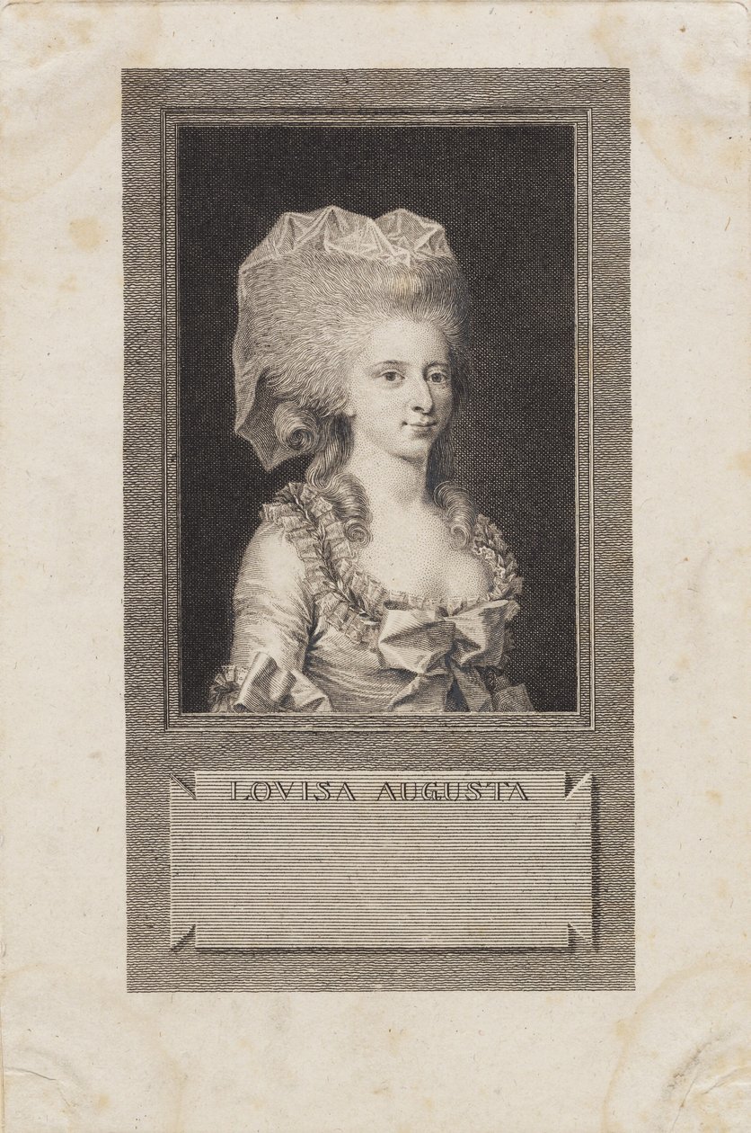 Retrato de la princesa Louisa Agusta de J.F. Clemens